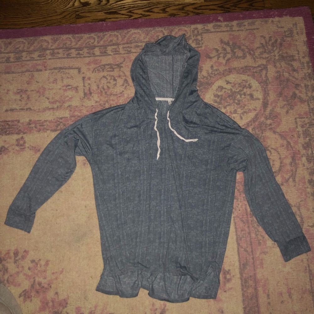 Blue pullover sweatshirt